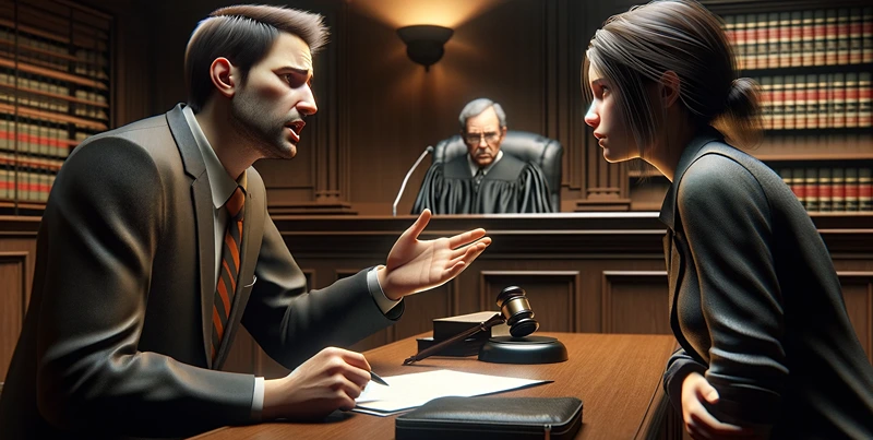 juvenile defense attorney arguing for client