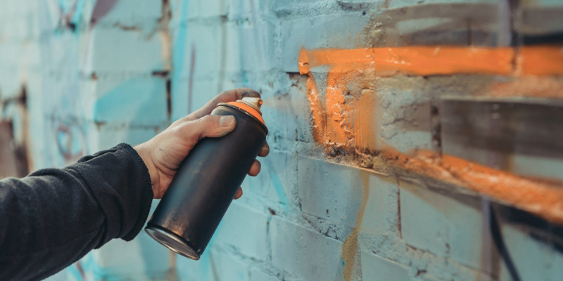 Criminal charges for graffiti on property.