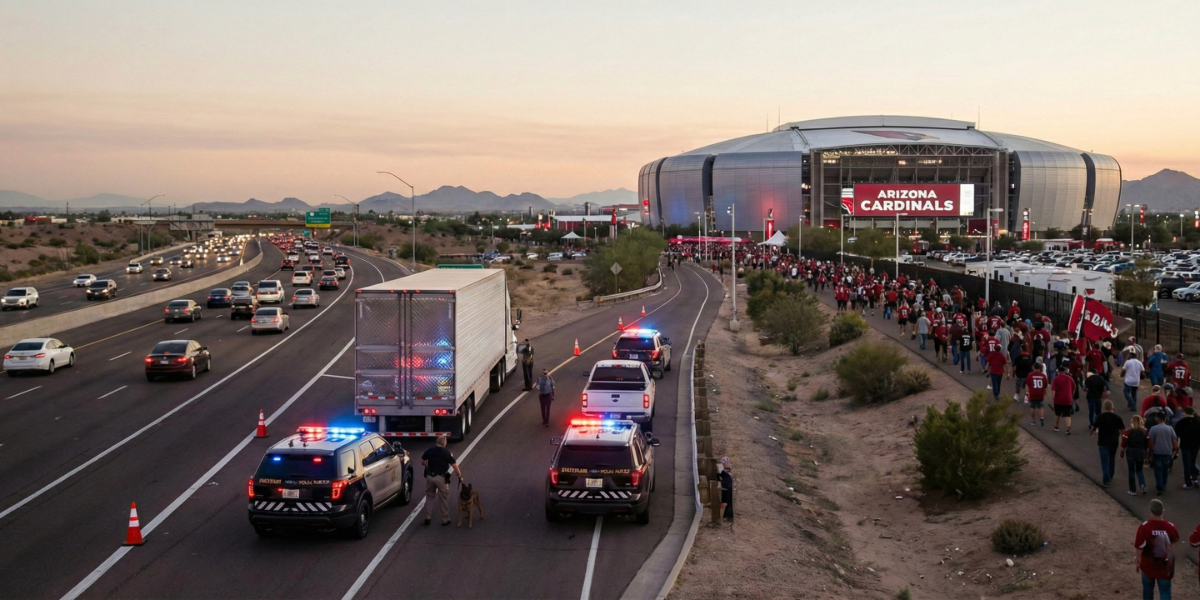 Large sporting event drug trafficking.